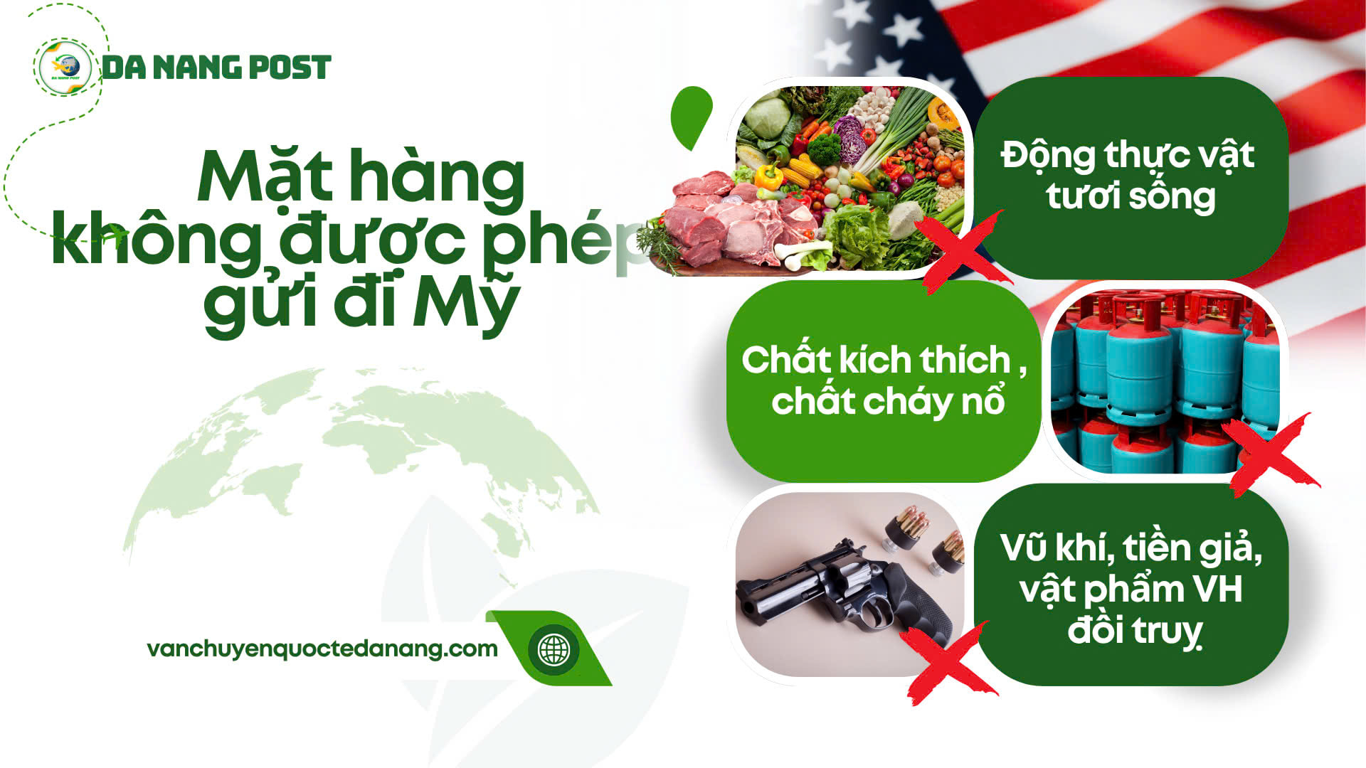 Mặt hàng không được phép gửi đi Mỹ tại Đà Nẵng