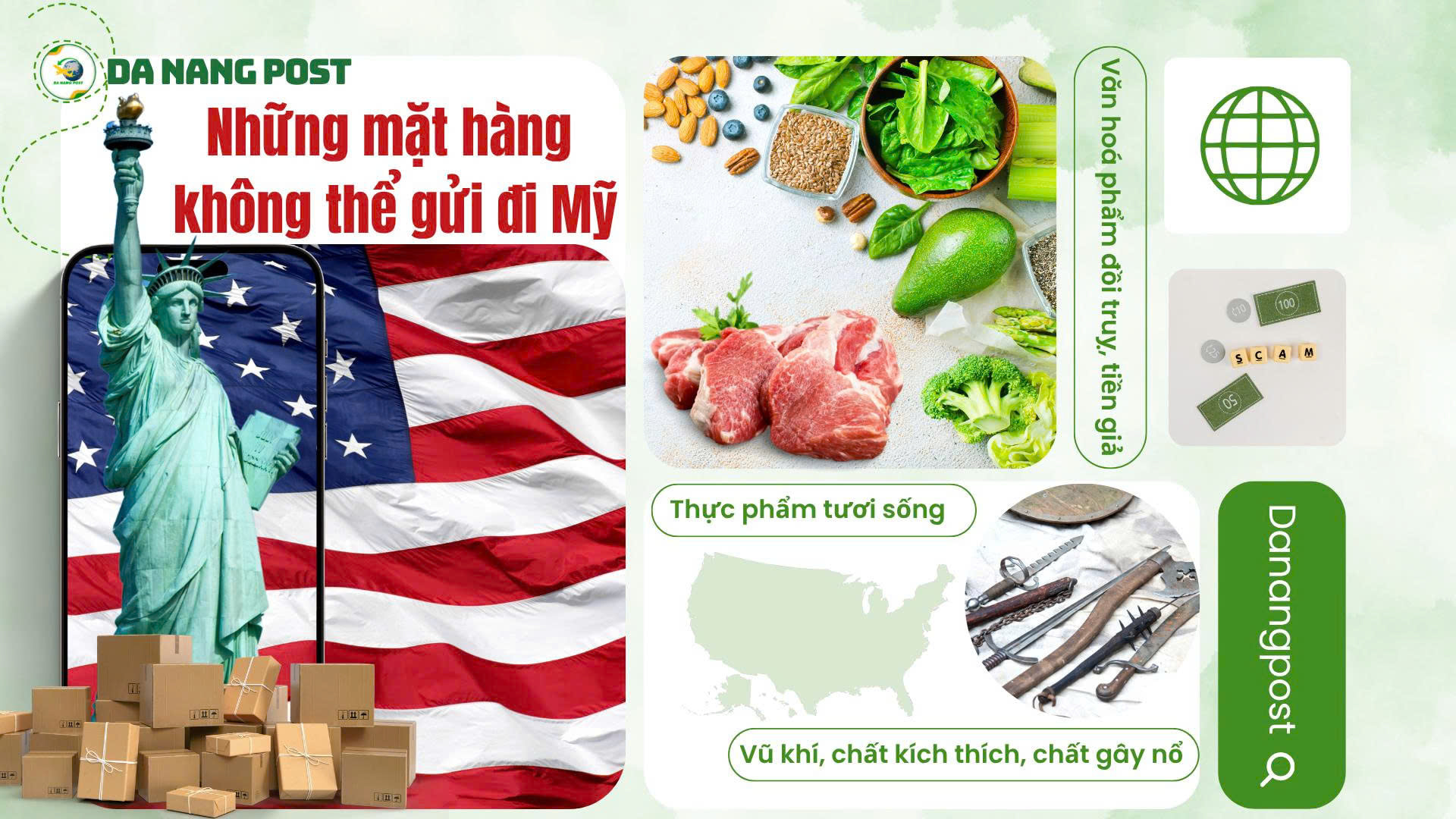 Mặt hàng không được phép gửi đi Mỹ tại TPHCM