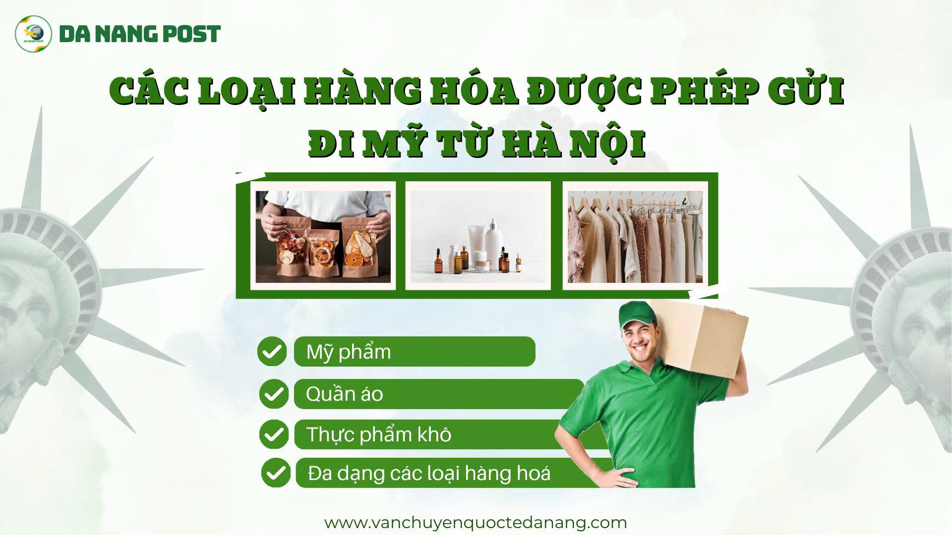 Các mặt hàng được phép gửi đi Mỹ tại Hà Nội
