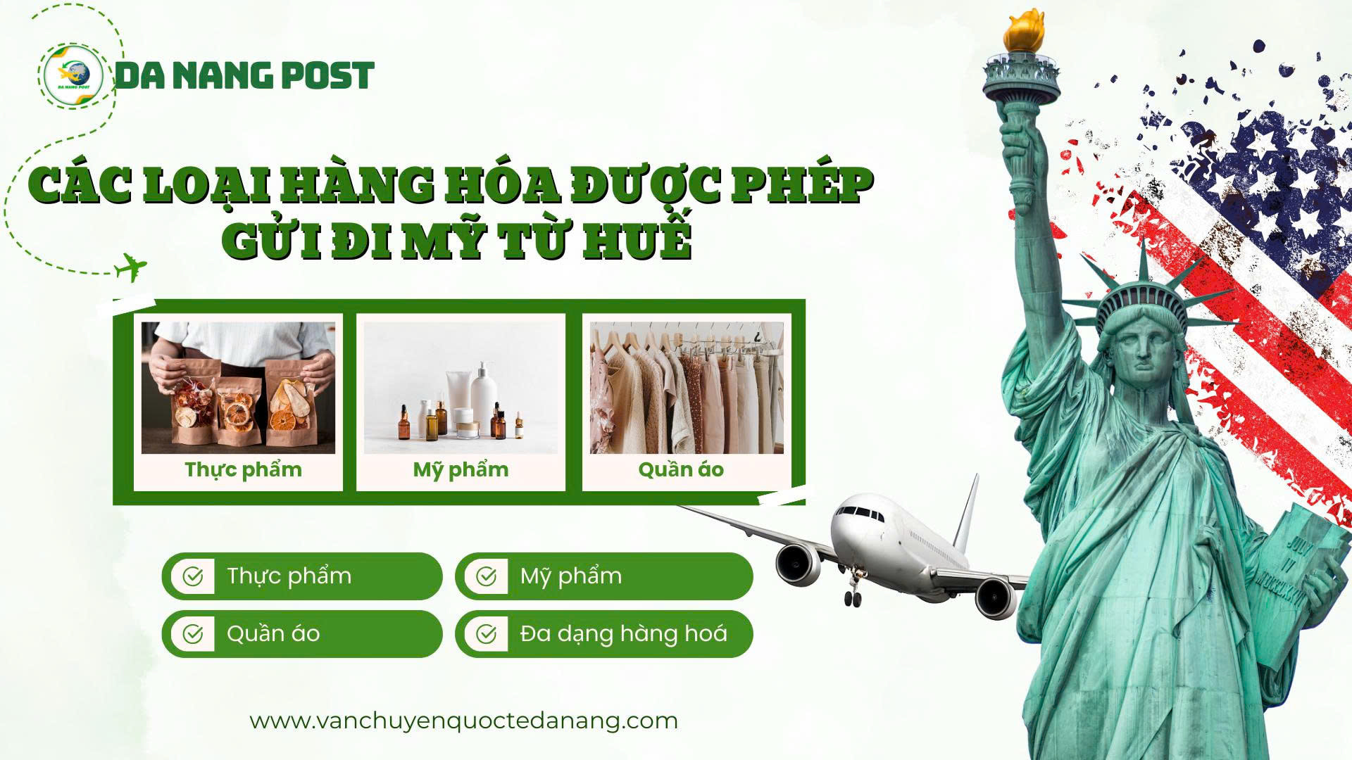 Các mặt hàng được phép gửi đi Mỹ tại Huế