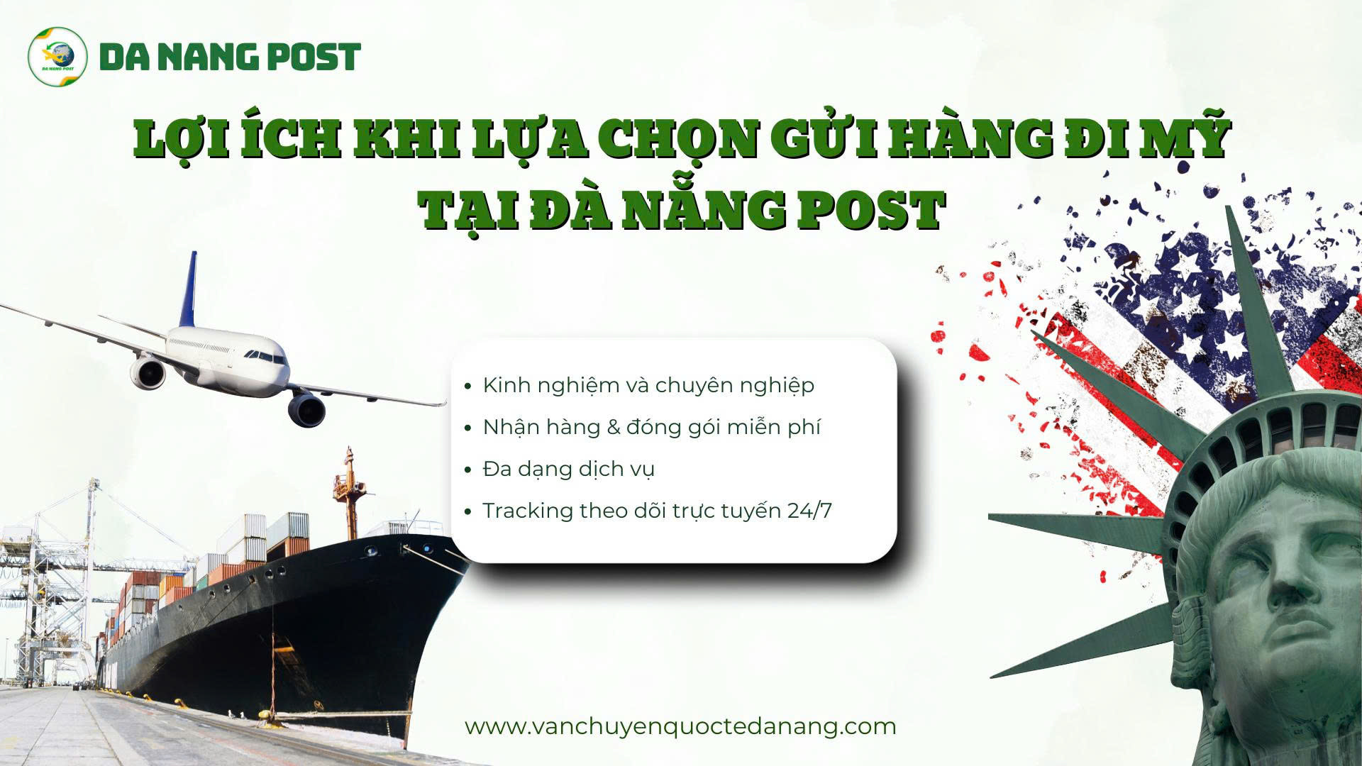 Lơi ích gửi hàng đi Mỹ tại Huế