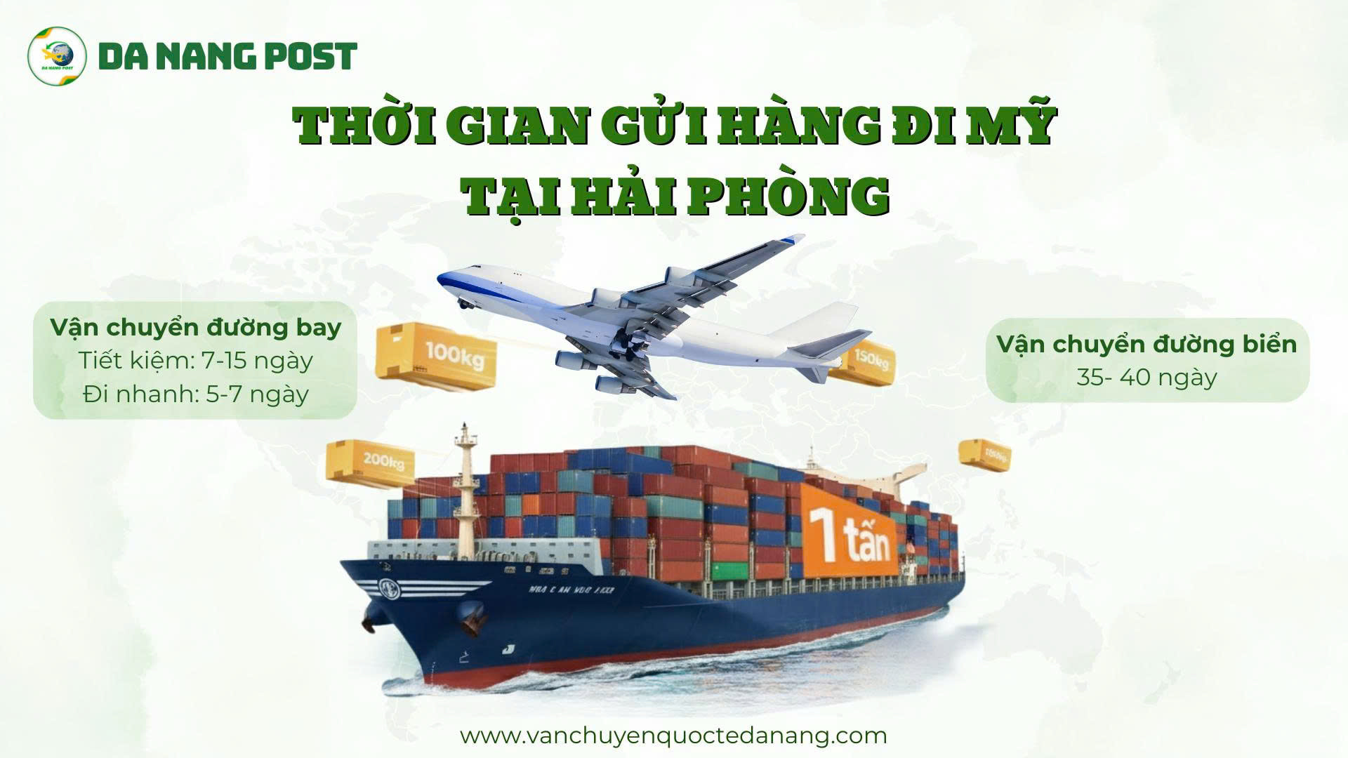 Thời gian gửi hàng đi Mỹ tại Hải Phòng