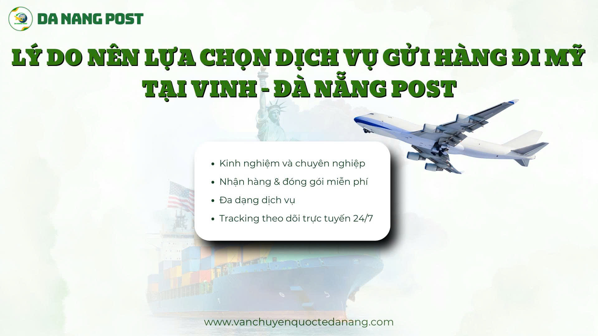 Lợi ích gửi hàng đi Mỹ tại Đà Nẵng Post