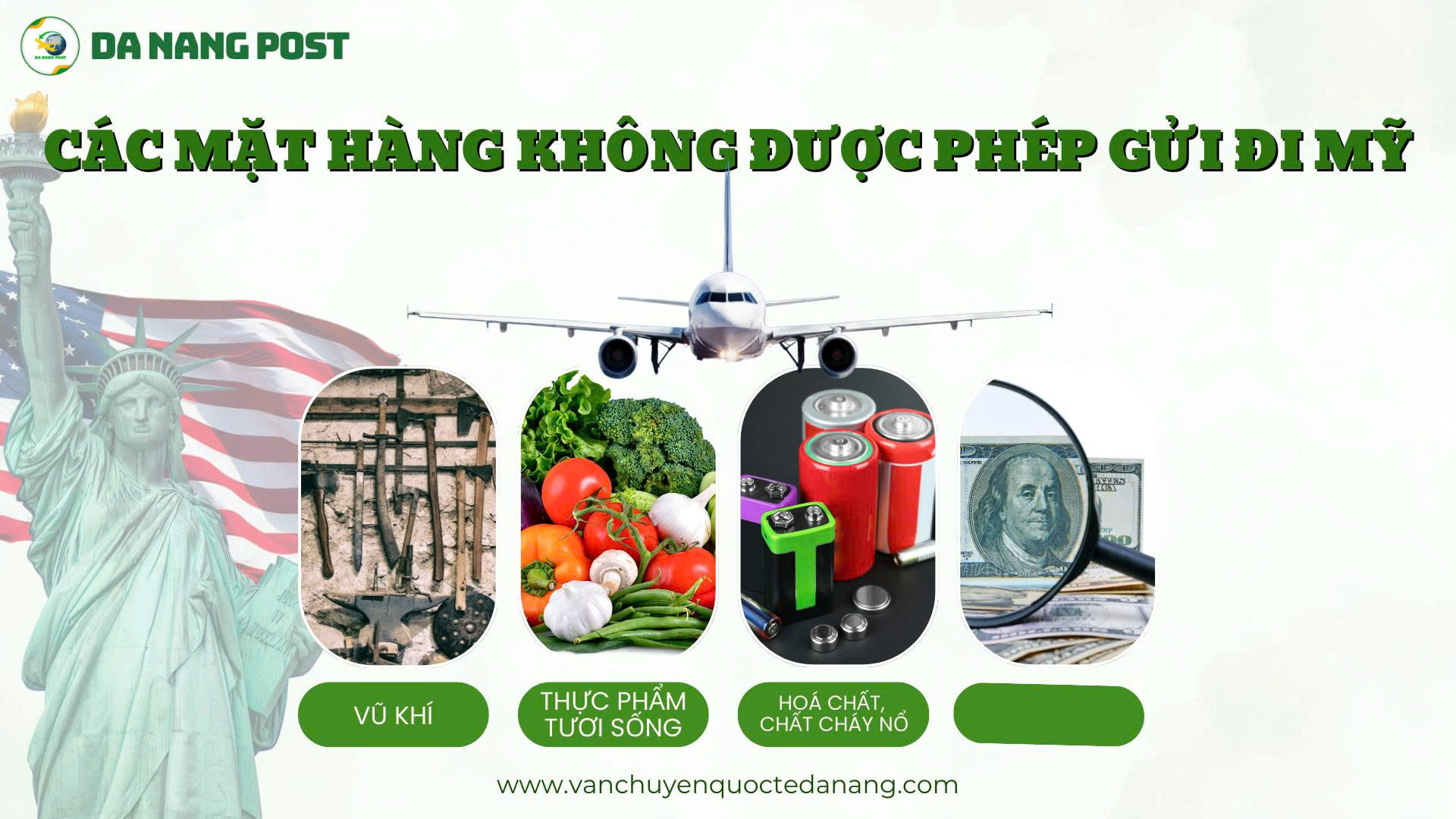 Các mặt hàng không được phép gửi đi Mỹ
