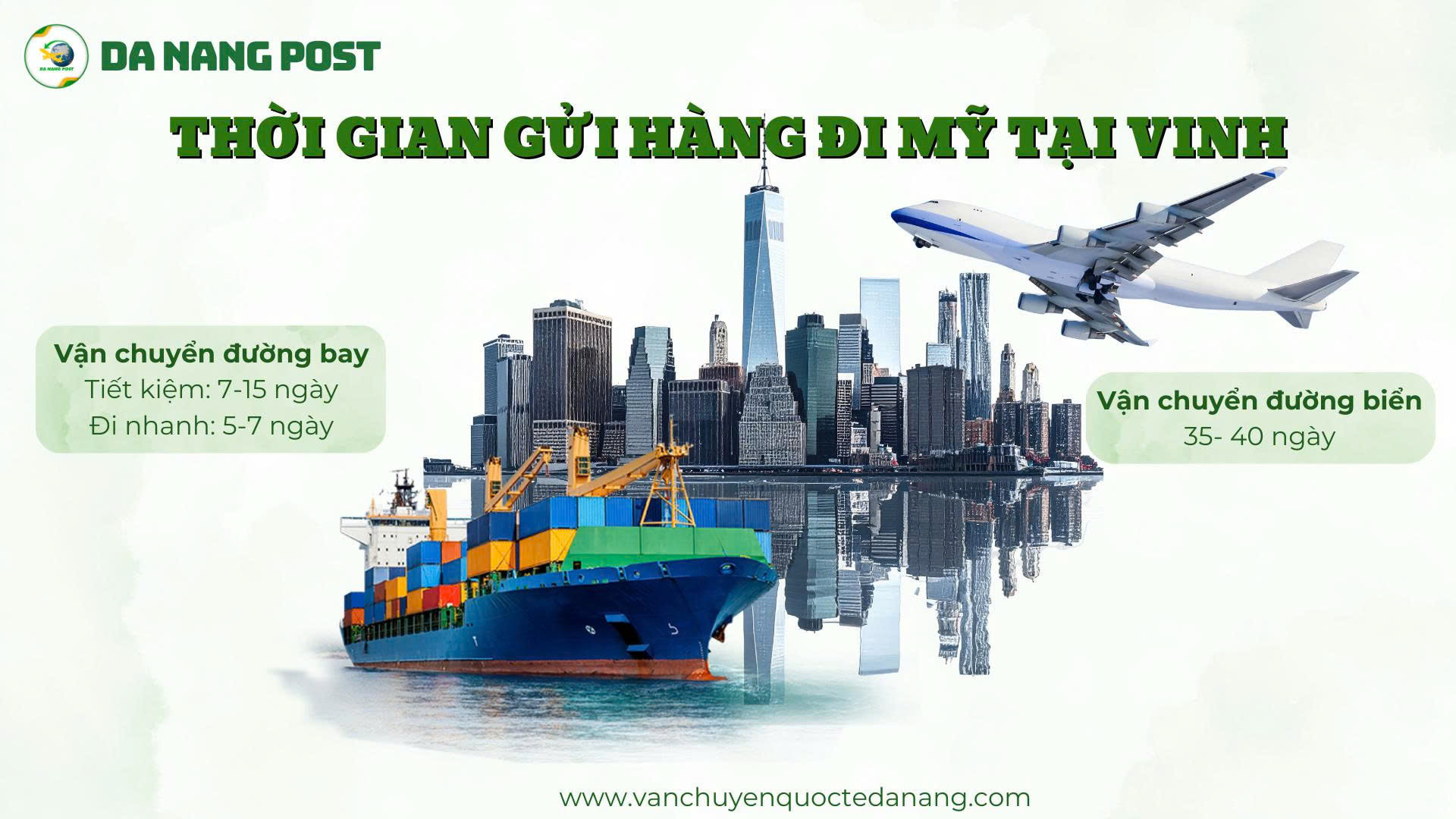 Thời gian gửi hàng đi Mỹ tại Vinh