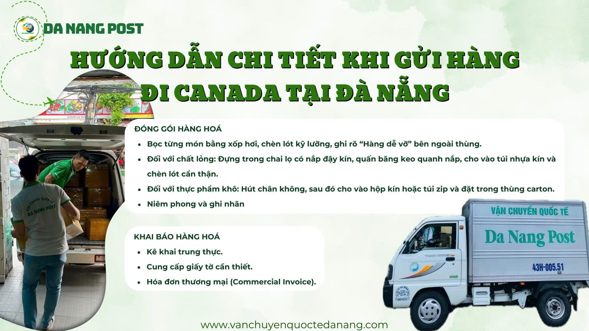 Hướng dẫn chi tiết gửi hàng đi Canada