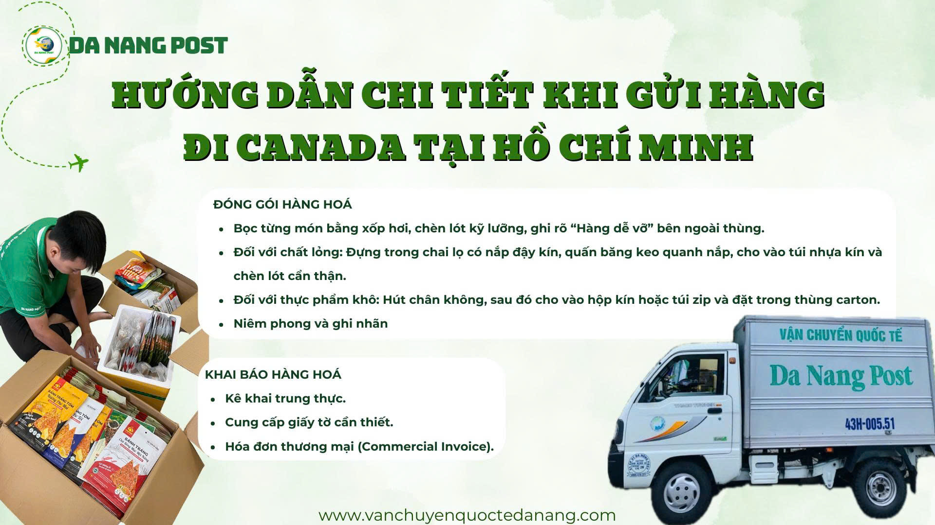 Hướng dẫn gửi hàng đi Canada tại TPHCM