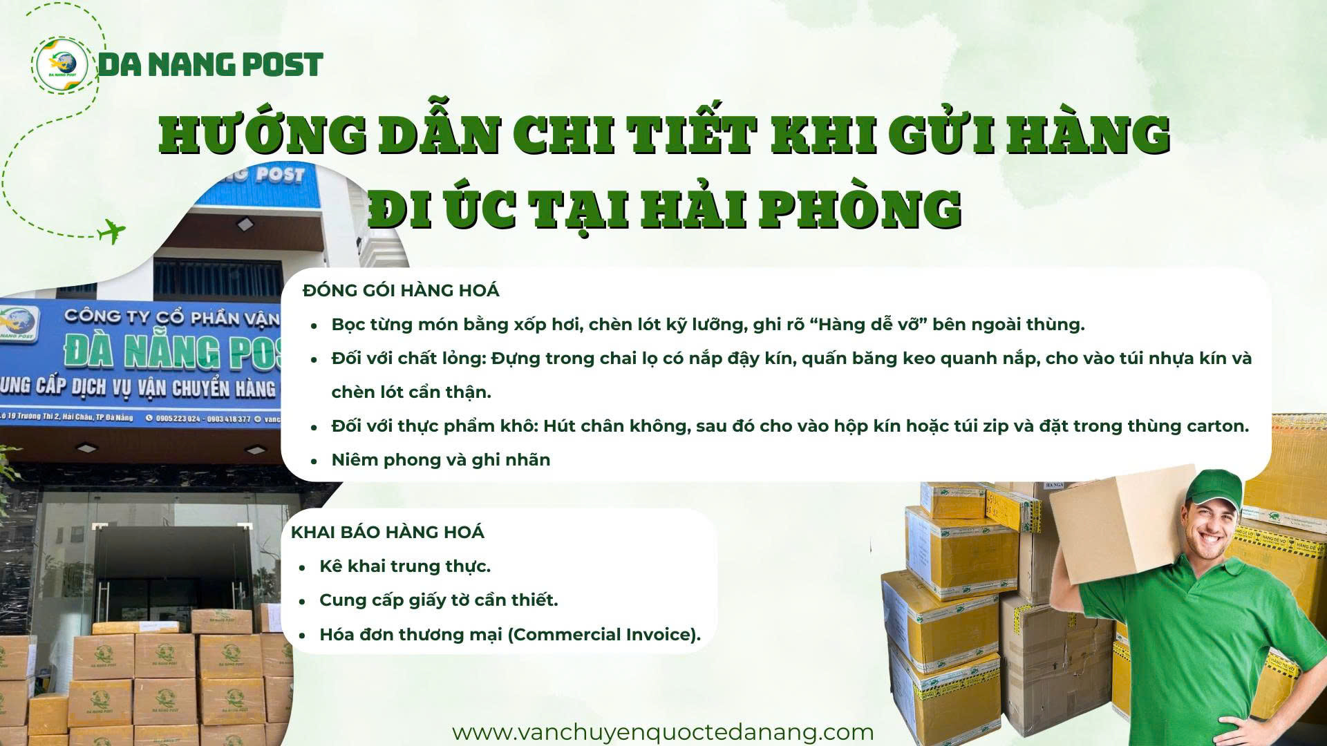 Hướng dẫn gửi hàng đi Úc tại Hải Phòng