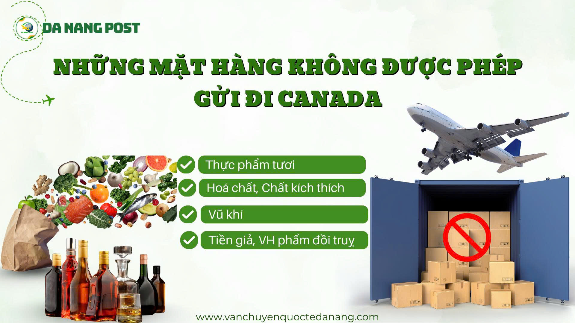 Mặt hàng không được phép gửi đi Canada